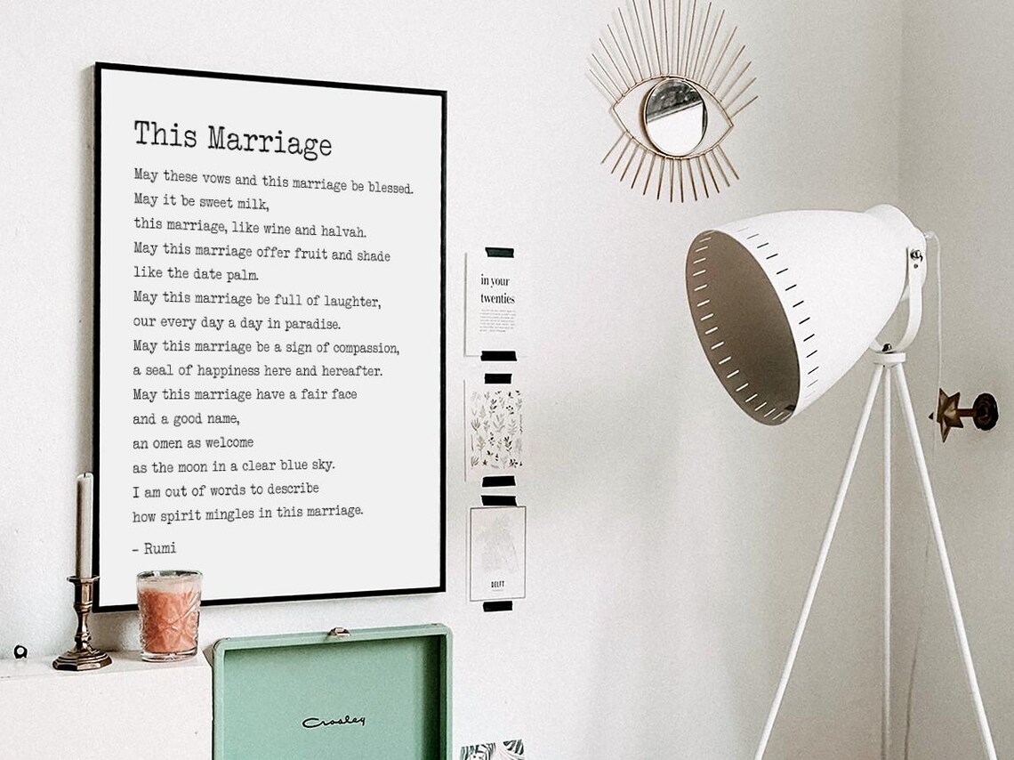 This Marriage Poem By Rumi, Wedding Vows Art Print - Image 3
