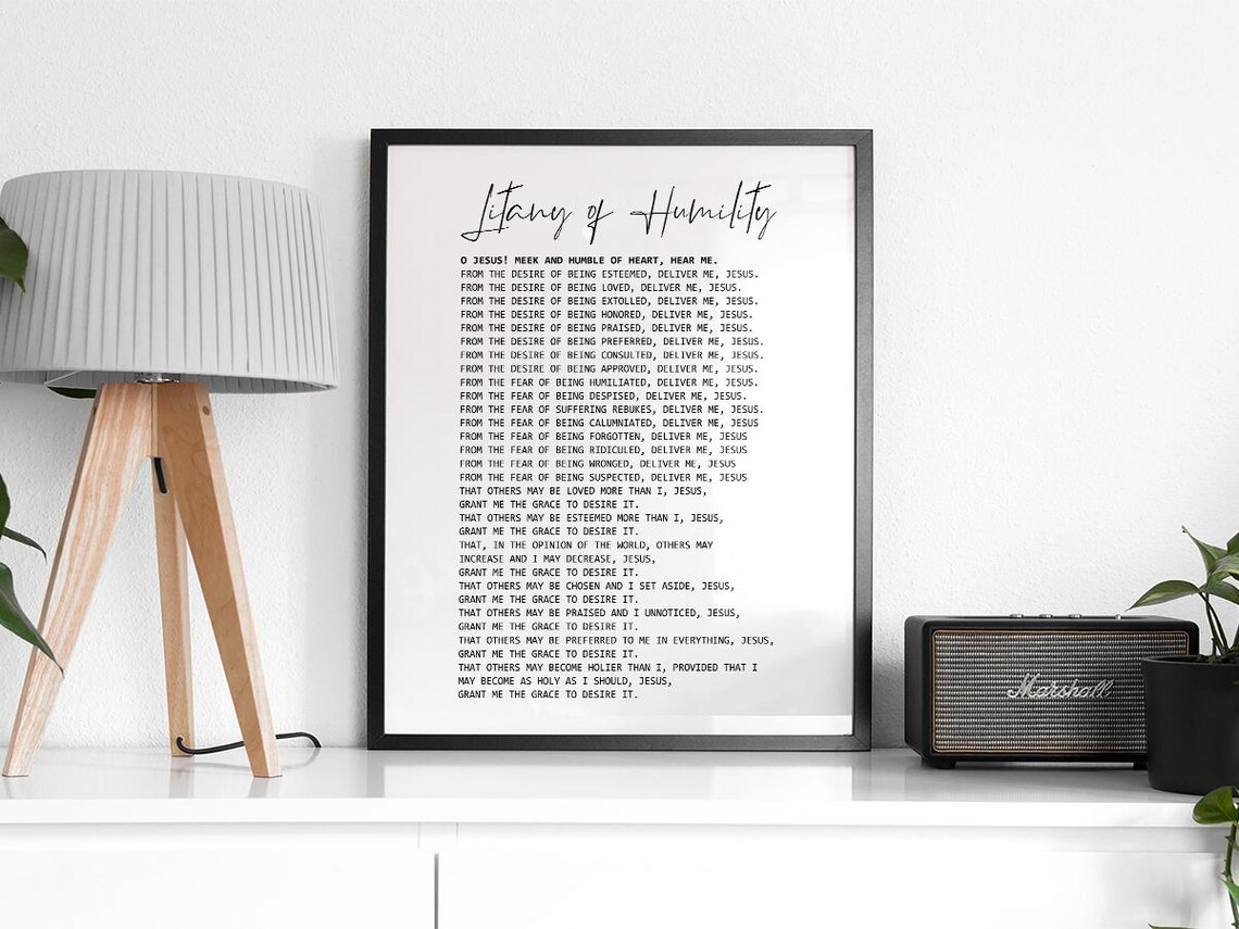 Litany Of Humility Prayer, Catholic Home Decor - Image 2