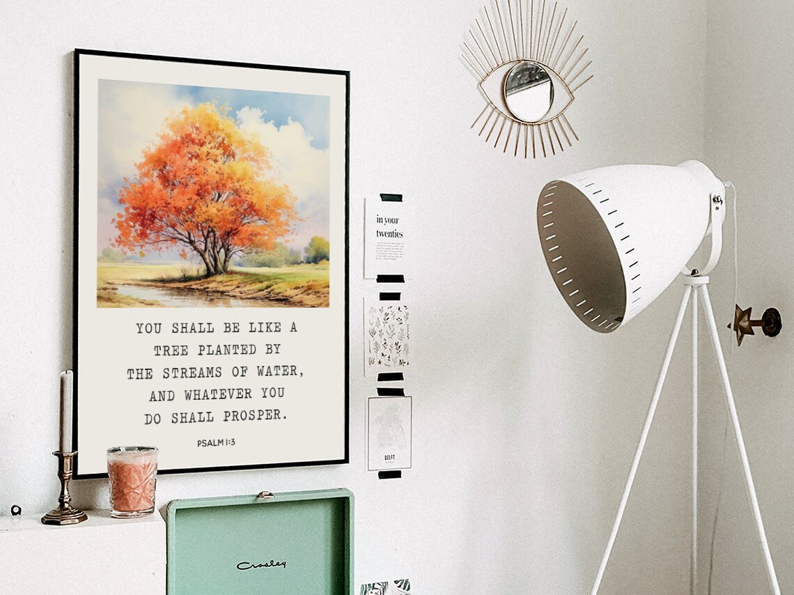 You Shall Be Like A Psalm 13, Bible Verse Art Print - Image 3