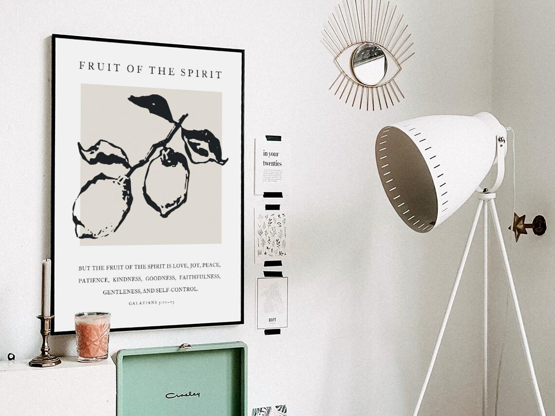 Fruit Of The Spirit, Minimalist Bible Verse Art Print - Image 3