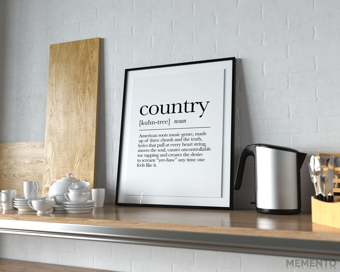 Country Definition Music Wall Decor, Folk Poster - Image 2