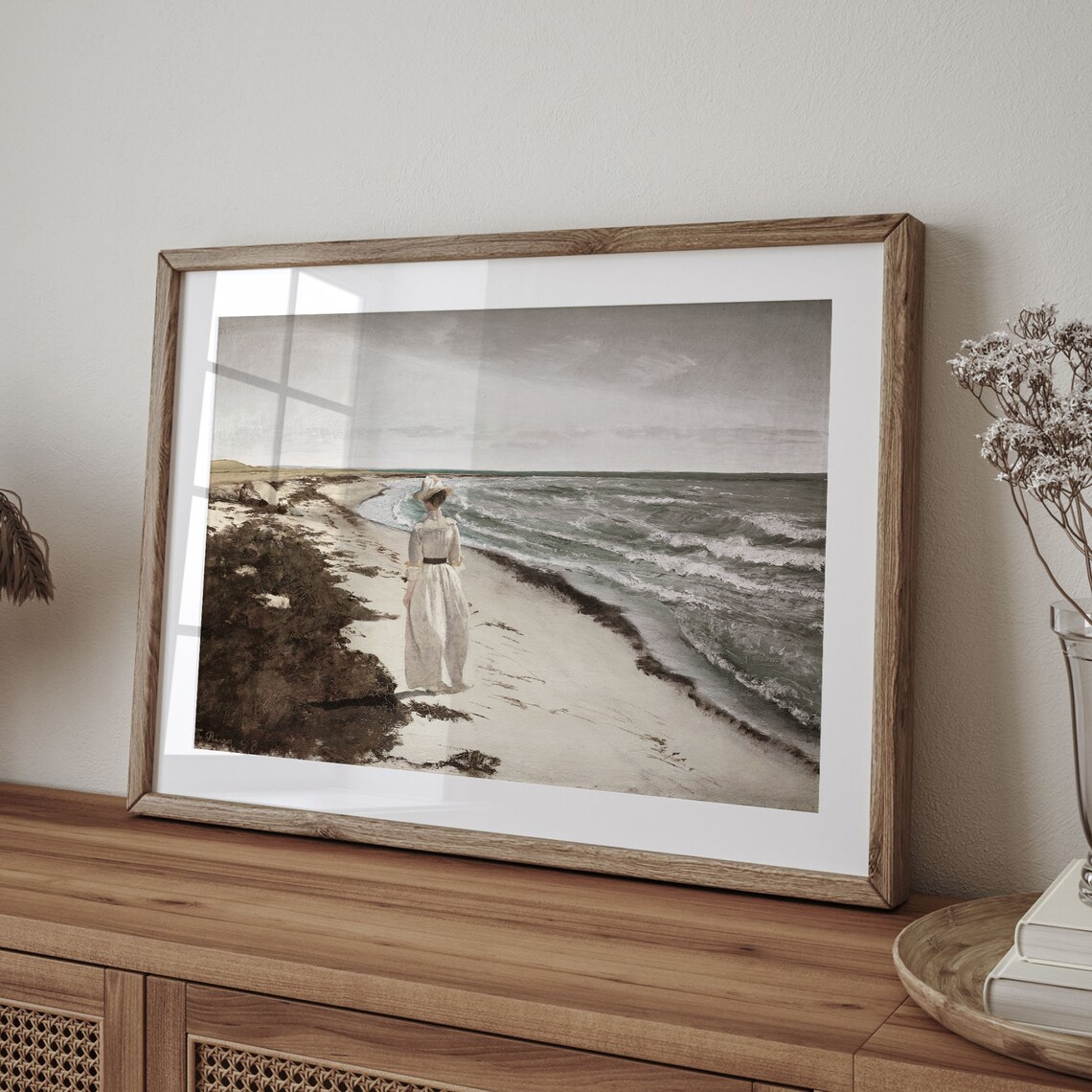 Vintage Beach Coastal Seascape Art Print - Image 4