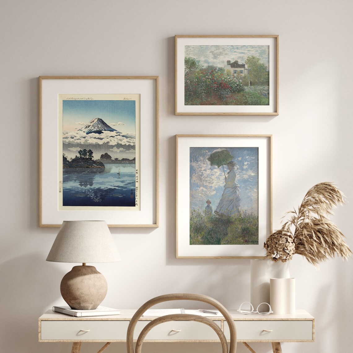 Tsuchiya Koitsu Lake Kawaguchi Mount Fuji Japanese Woodblock Poster - Image 2