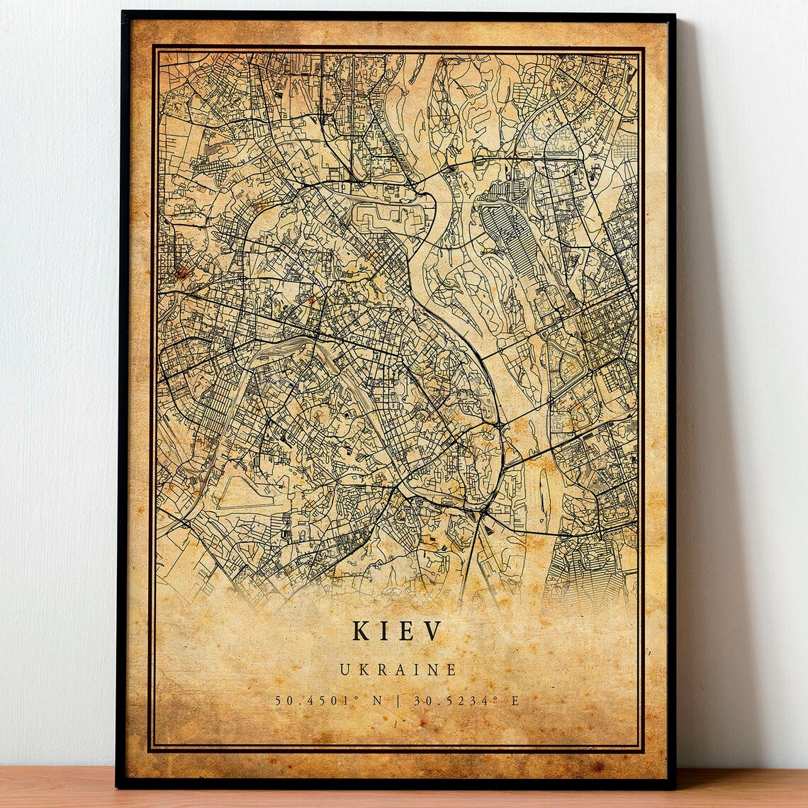 Kiev Vintage Map Poster, Antique Rustic Travel Print - Image 4
