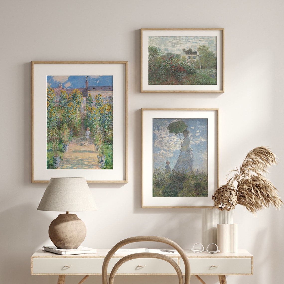 Claude Monet Artists Garden Sunflower Path Impressionist Art Poster - Image 2