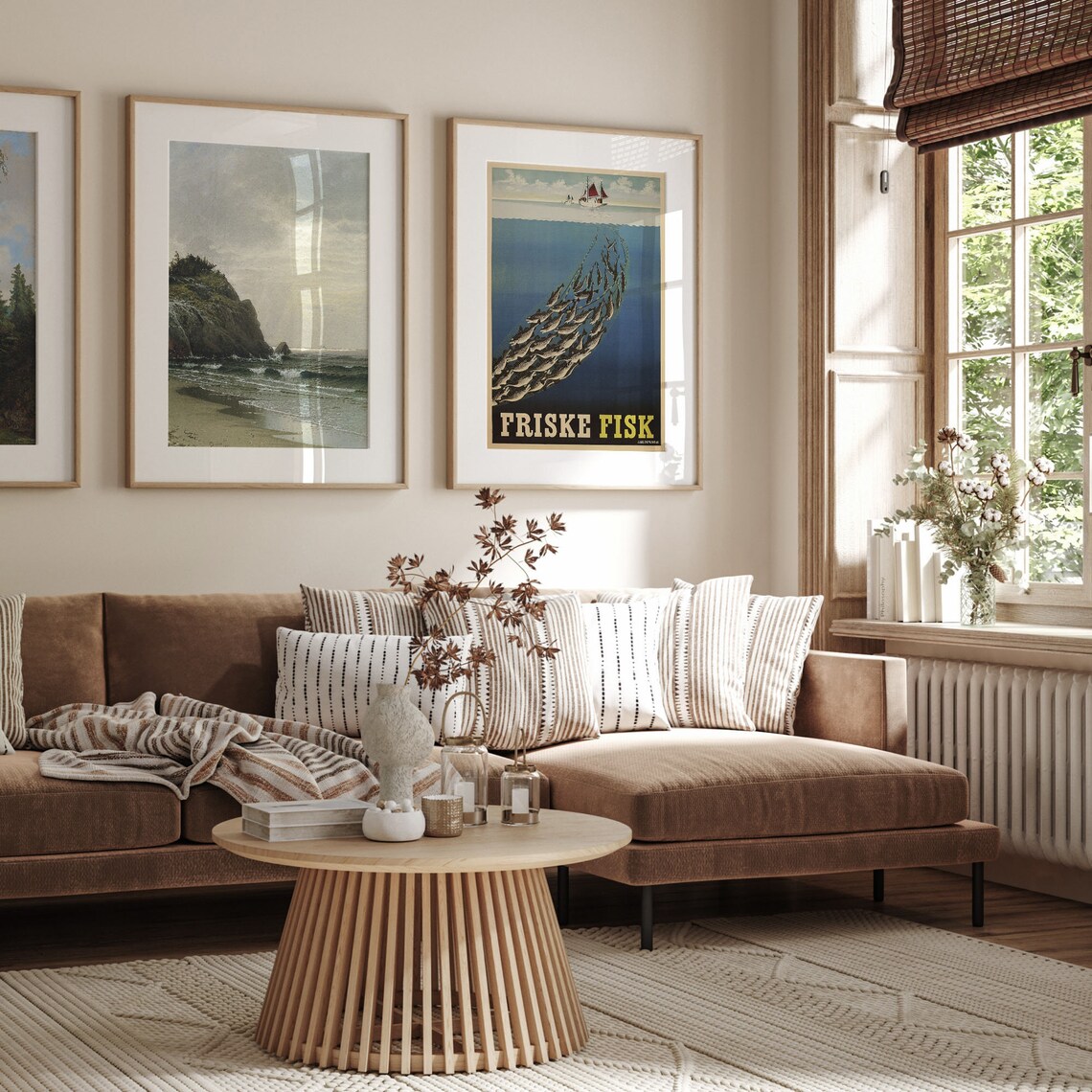 Friske Fisk Danish Fresh Fish Vintage Advertising Poster 1946 - Image 3
