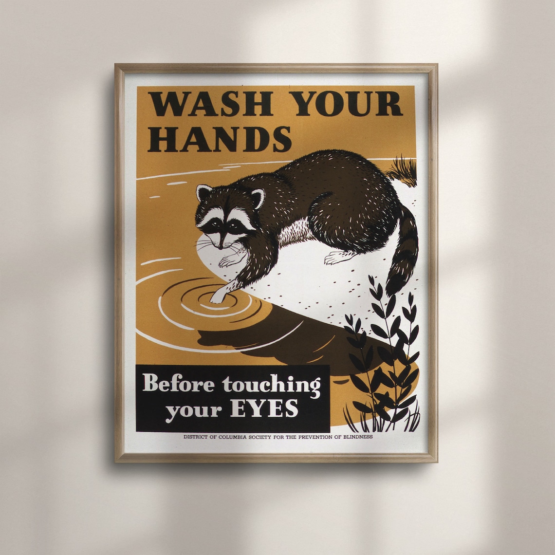 Vintage Wash Your Hands Sign Bathroom Poster