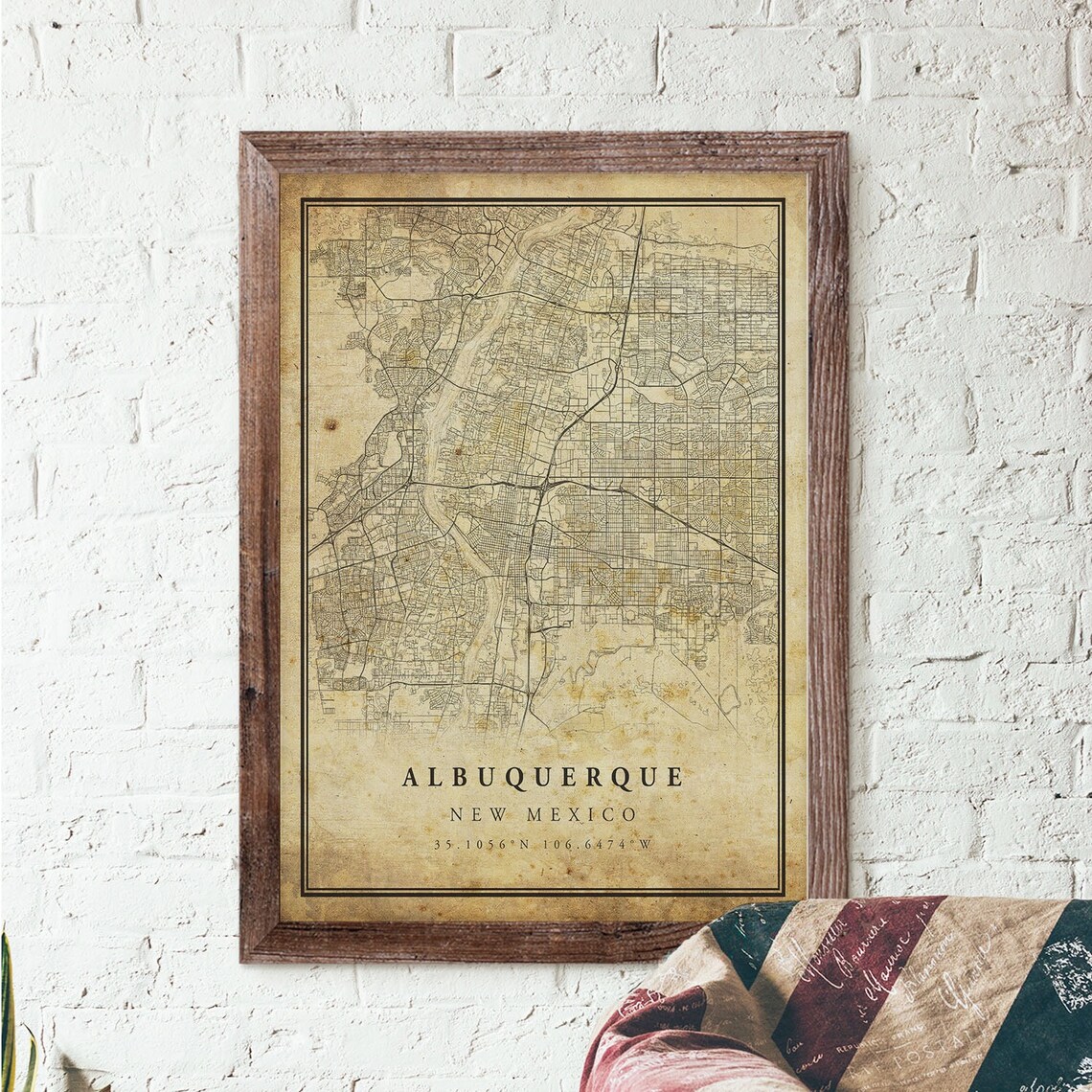 Albuquerque Vintage Map Poster, New Mexico Travel Poster - Image 3