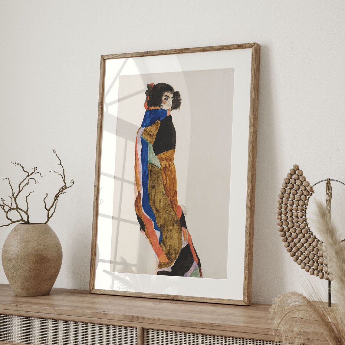 Egon Schiele Woman Portrait Retro Style Art Print