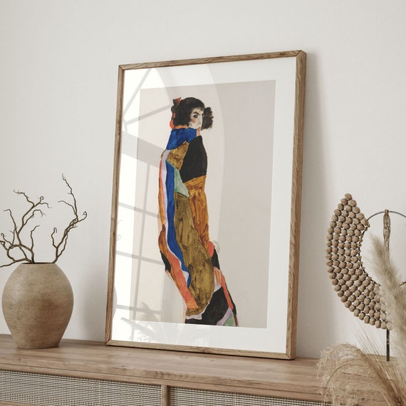 Egon Schiele Woman Portrait Retro Style Art Print