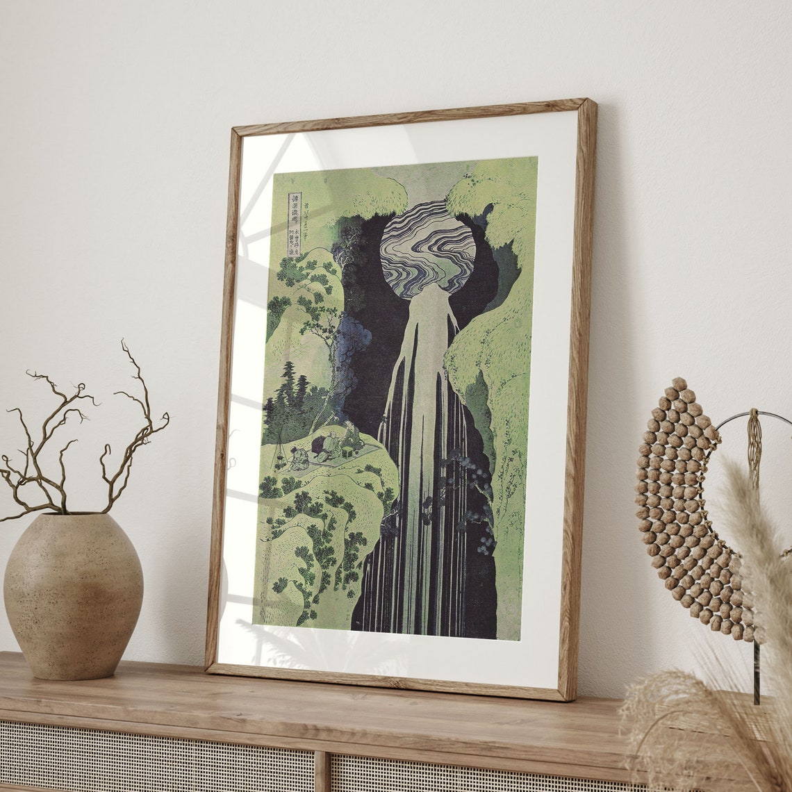 Hokusai Amida Falls Ukiyo E Woodblock Japanese Waterfall Art Poster - Image 4