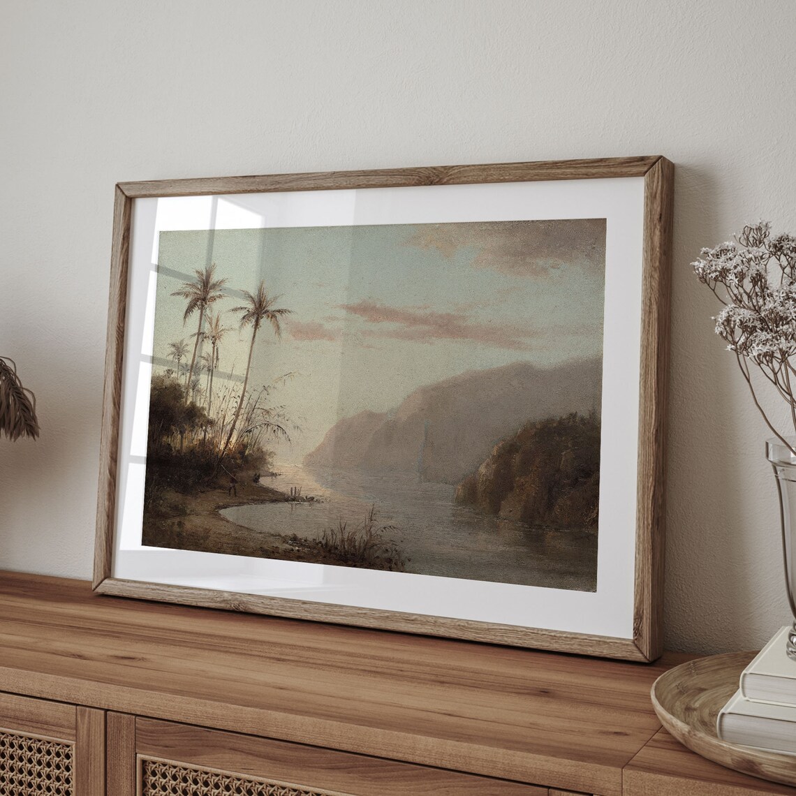 Rustic Tropical Wall Decor Warm Coastal Art Print Panoramic Landscape Muted Vintage Long Narrow Painting C16 253 - Image 4
