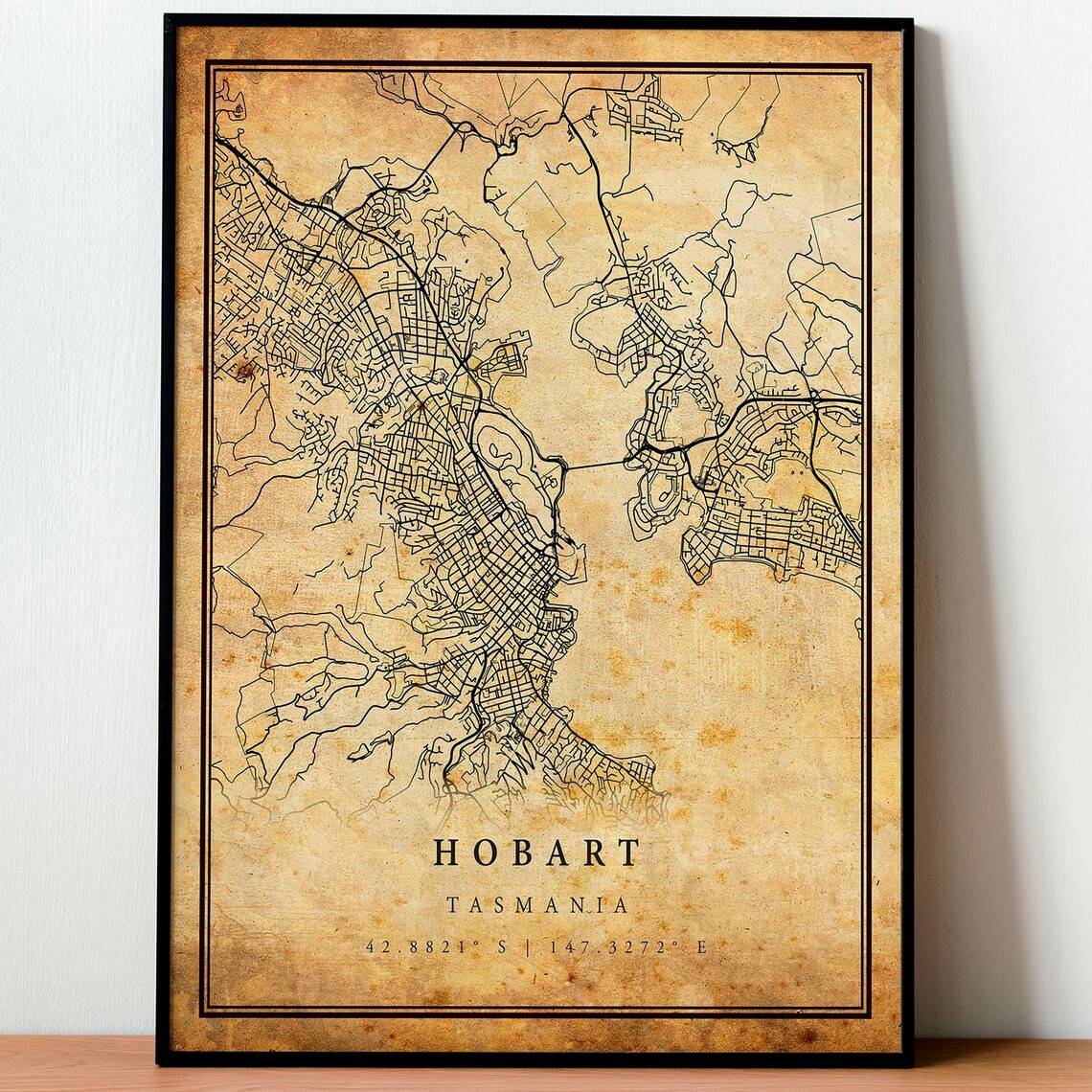 Hobart Tasmania Vintage City Street Map Poster for Travelers - Image 4