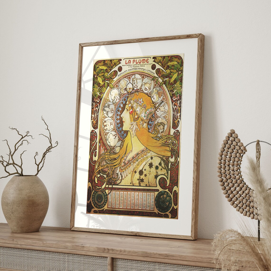 Alphonse Mucha Art Nouveau Poster, Vintage Romance - Image 4