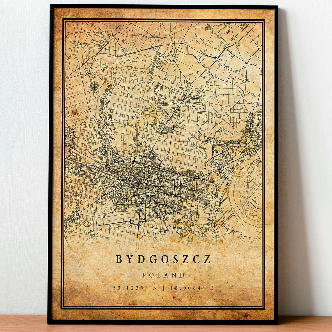 Bydgoszcz Vintage Map Poster, Rustic Poland Art Print - Image 4