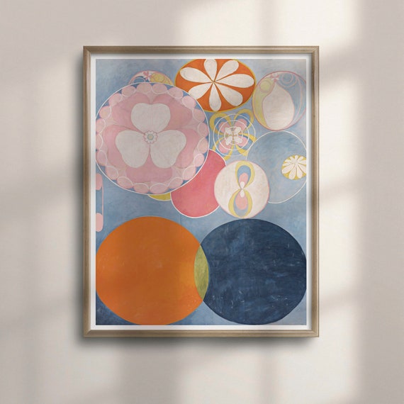 Hilma Af Klint Abstract Art Poster Colorful Wall Decor Housewarming Gift Living Room Art Prints Reproduction Print Klint C16 878
