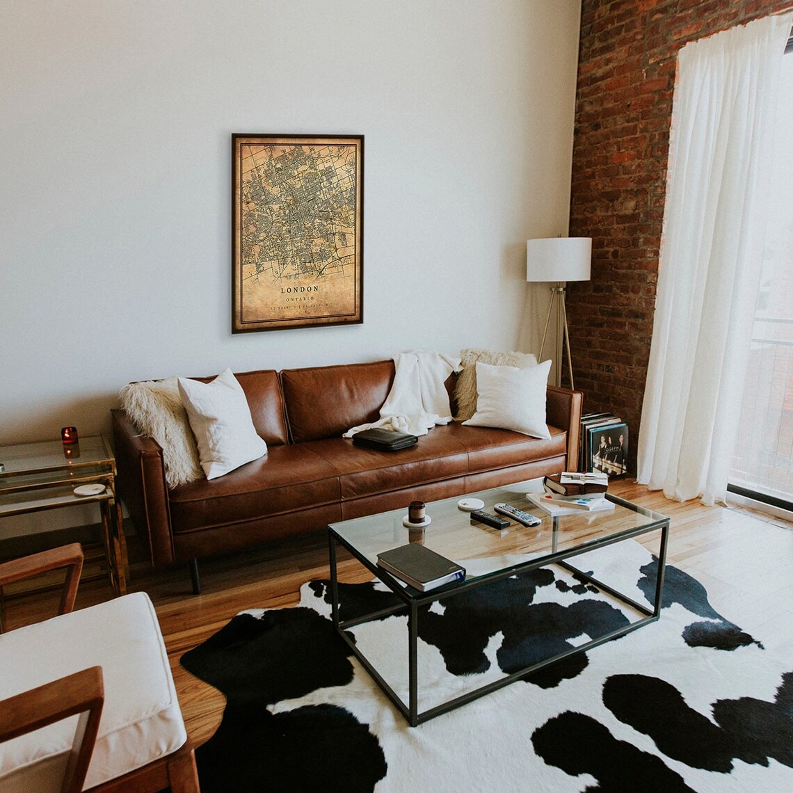 London Vintage Map Poster, Rustic City Artwork - Image 3