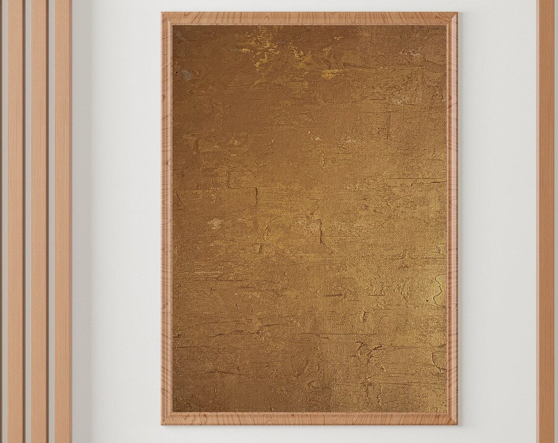 Gold Abstract Wall Art, Modern Living Room Art Print - Image 4