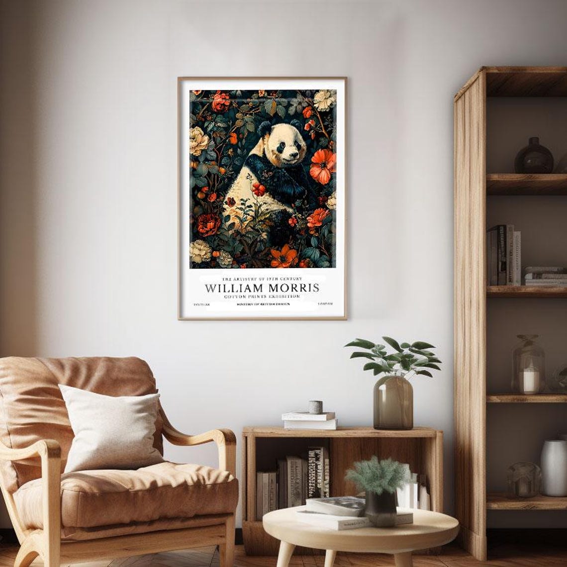 William Morris Giant Panda Floral Botanical Exhibition Poster - Image 3