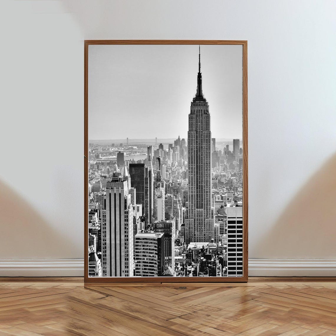 Timeless Black And White Empire State Building Skyline Photo Poster