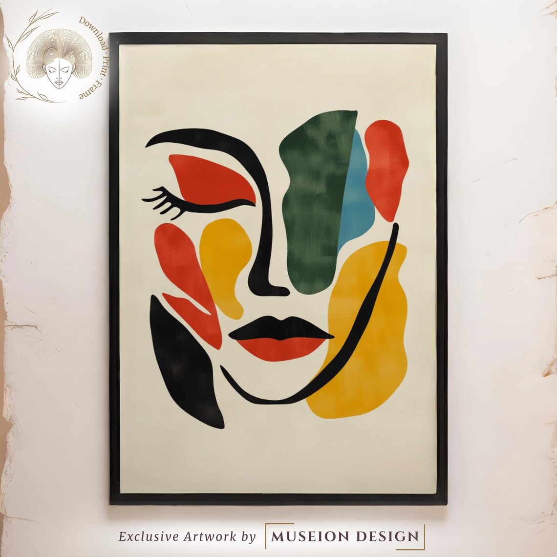 Henri Matisse Print Abstract Face Modern Geometric Art