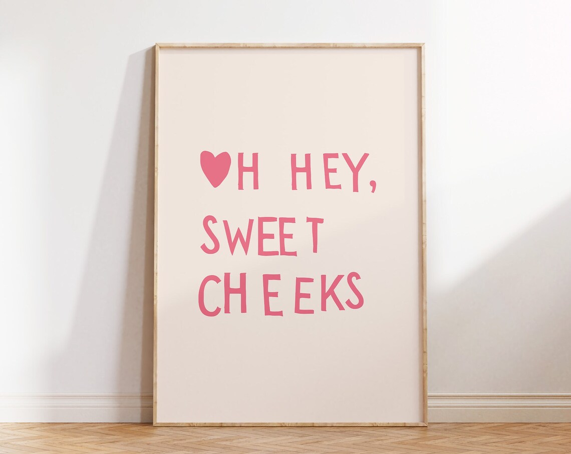 Trendy Bathroom Minimalist Heart Quote Poster