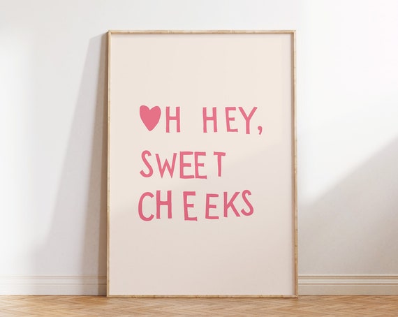 Trendy Bathroom Minimalist Heart Quote Poster