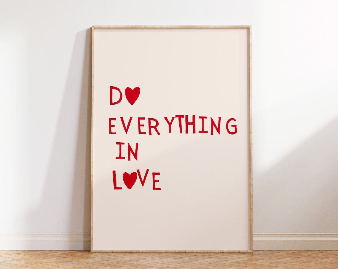 Do Everything In Love Minimalist Christian Quote Print