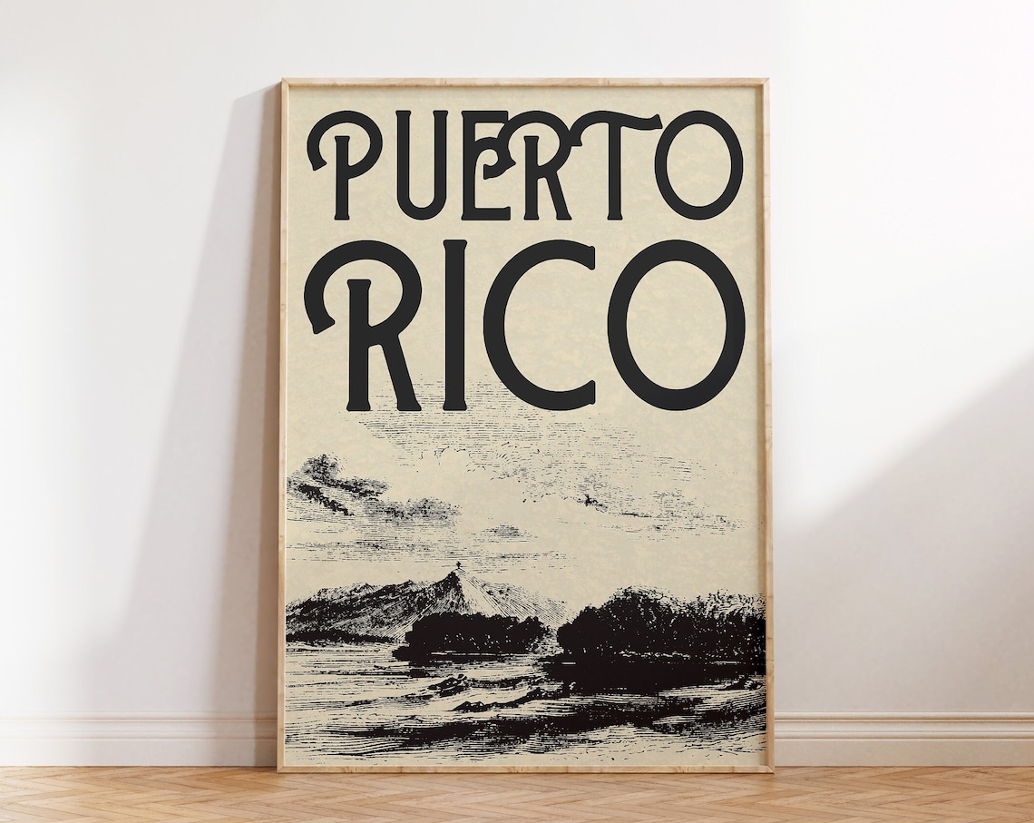Puerto Rico Vintage Travel Poster Art Print