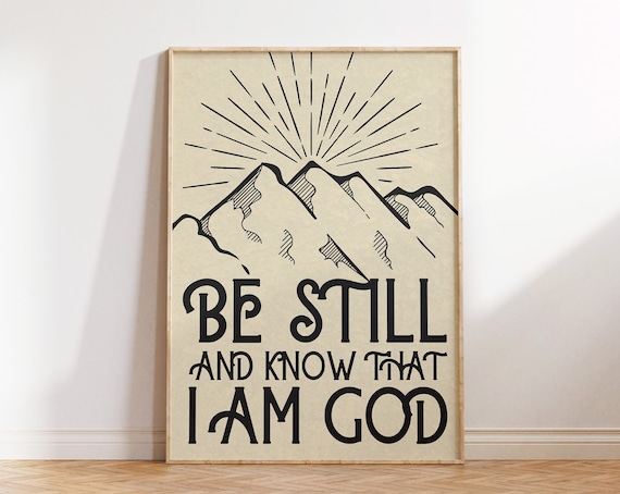 Be Still And Know That I Am God, Vintage Bible Art