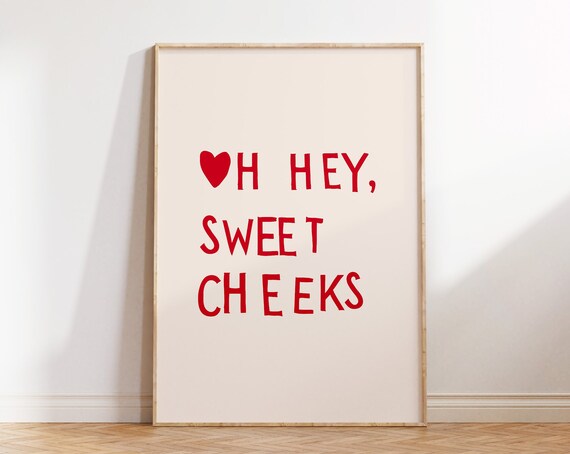 Trendy Bathroom Print Minimalist Heart Poster College Bathroom Art Cute Quote Decor Funny Bathroom Wall Art Print 1 Print