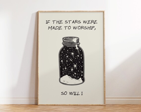 Vintage Scripture Poster Christian Wall Art Celestial Decor Psalm 1483 6 Print Biblical Art Minimalist Stars Print 1 Print