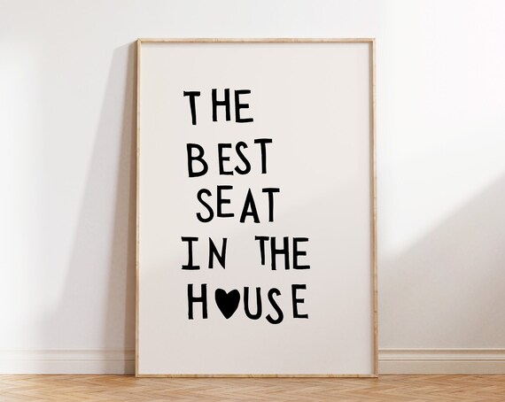 Funny Toilet Minimalist Heart Bathroom Art Print