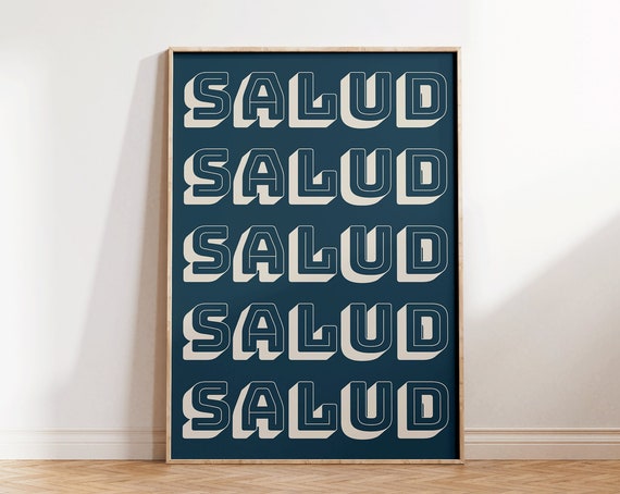Salud Vintage Mexican Bar Art Print