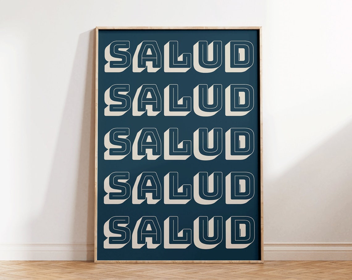 Salud Vintage Mexican Bar Art Print
