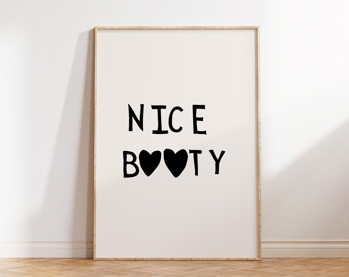 Minimalist Heart Bathroom Quote Poster, Funny Decor - Image 3