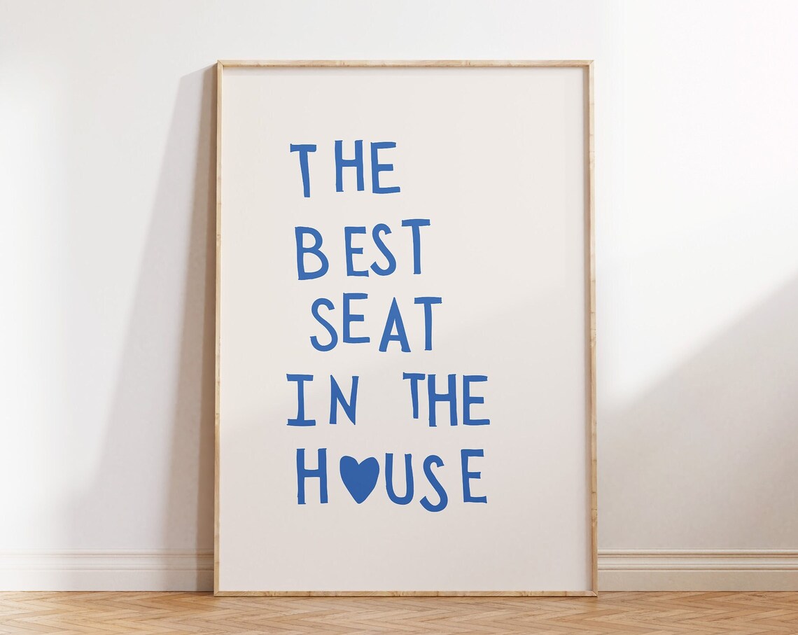 Funny Toilet Minimalist Heart Bathroom Poster