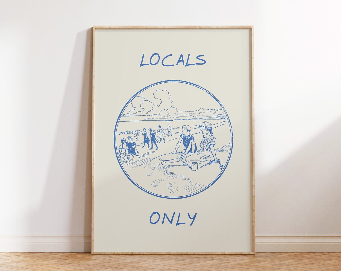 Vintage Coastal Minimalist Beach House Art Print