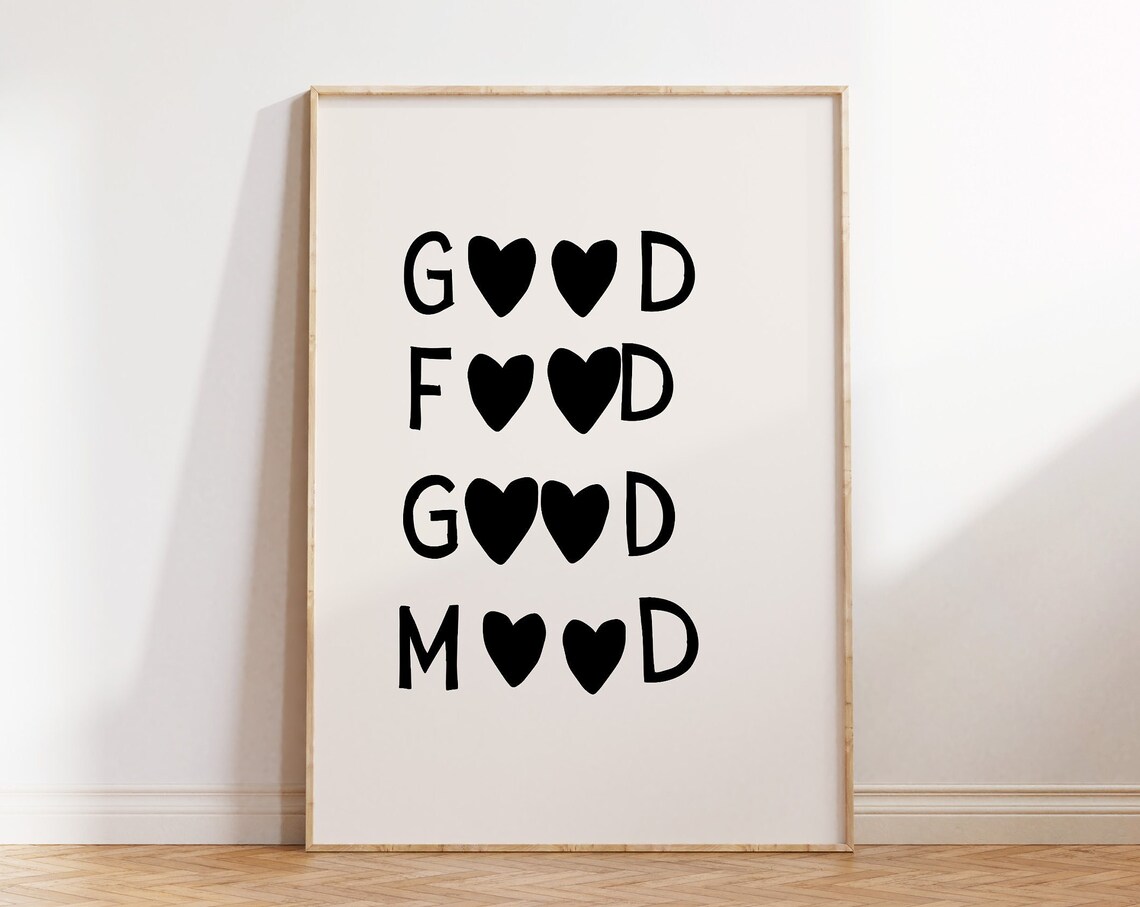Aesthetic Kitchen Decor Minimalist Heart Art Print - Image 3