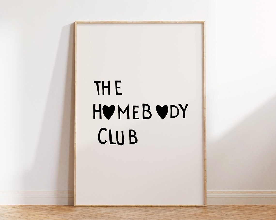 The Homebody Club Cute Handwritten Heart Quote Typography Poster - Image 3