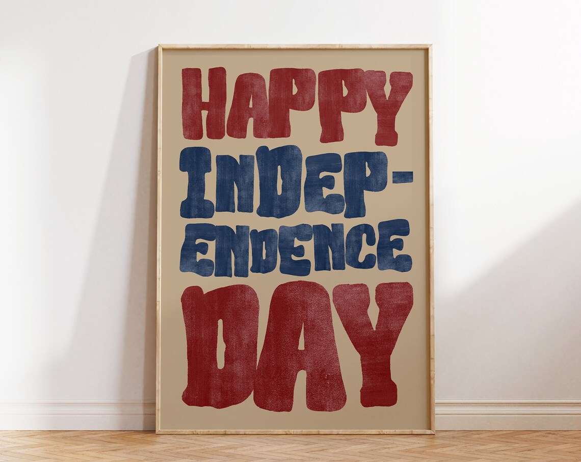 Happy Independence Day Retro Fourth Of July Poster