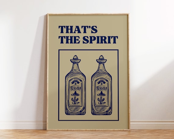 Vintage Liquor Bar Art Print, Bar Cart Decor