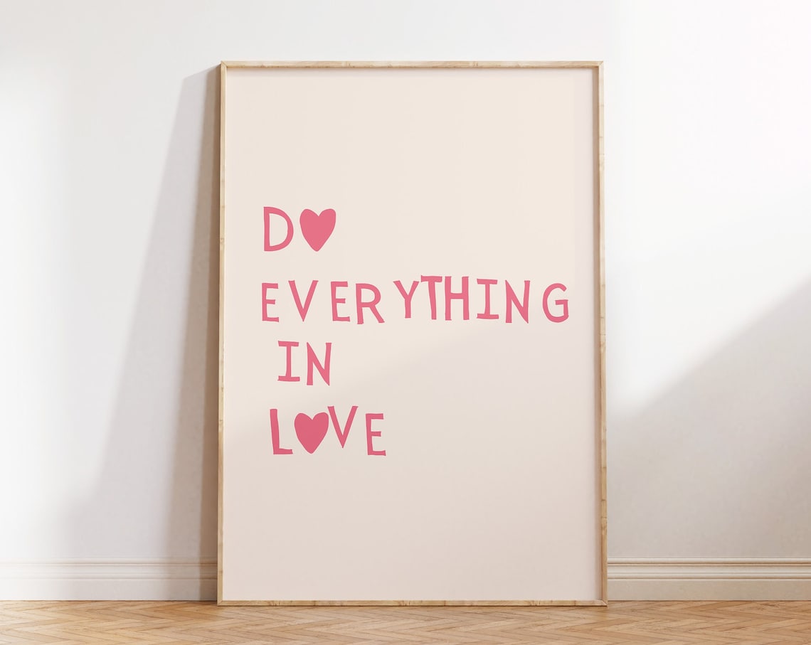 Do Everything In Love Minimalist Christian Art Print