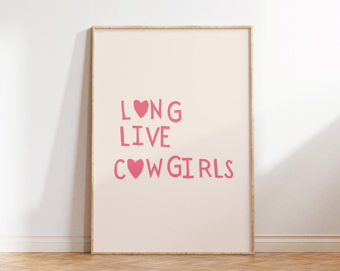 Modern Cowgirl Print Western Wall Art Minimalist Heart Poster Wild West Print Western Quote Art Print Cowgirl 1 Print