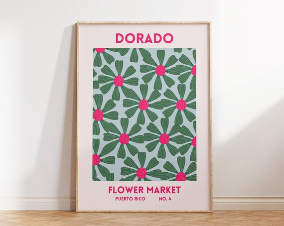 Dorado Puerto Rico Flower Market No. 4 Pink Daisy Floral Poster