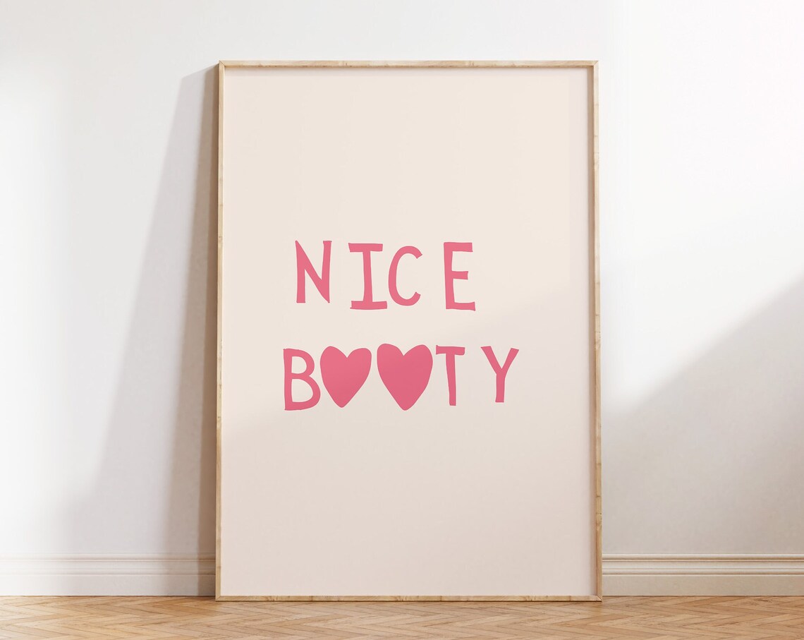 Minimalist Heart Bathroom Quote Poster Print