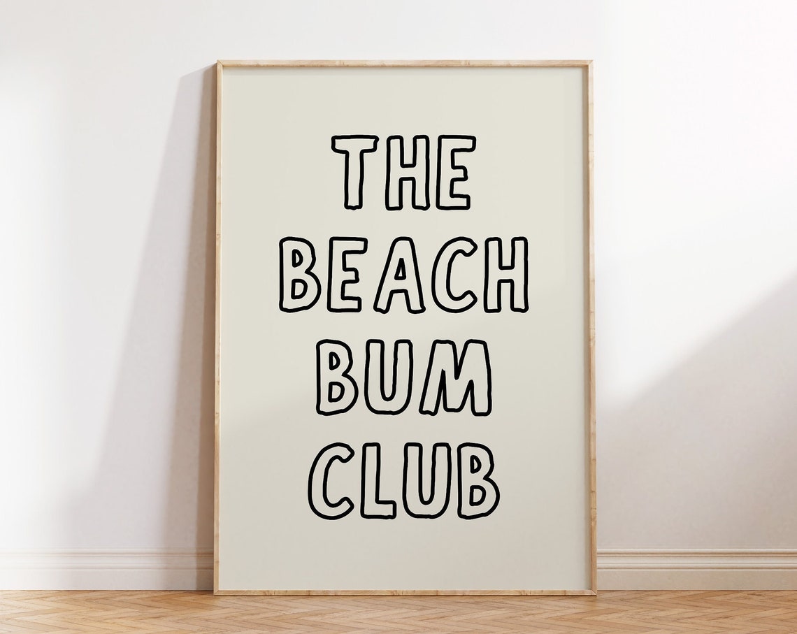 Funny Beach Print Retro Typography Poster Beach House Decor Coastal Wall Art Cute Beach Wall Art Beachy Room Decor 1 Print - Image 3