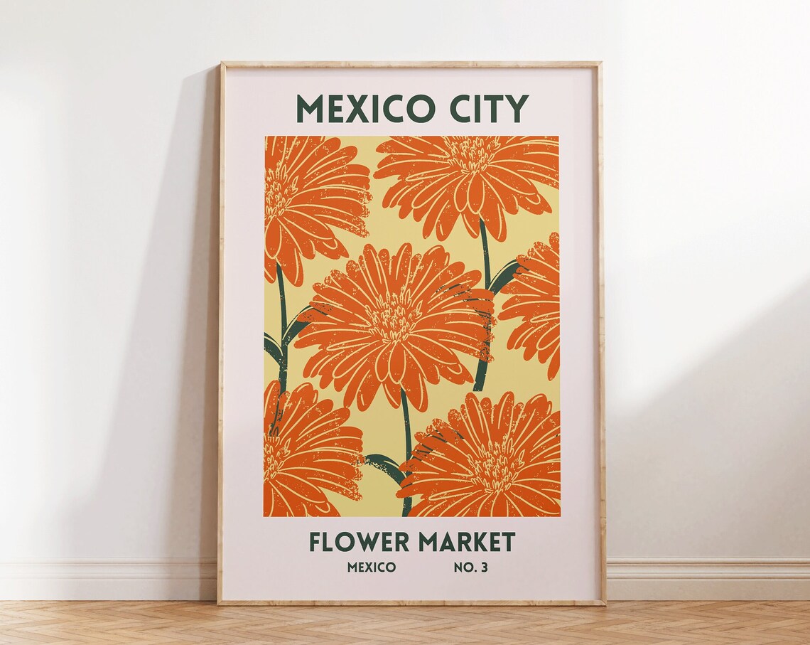 Flower Market, Mexico City Mexico Art Print