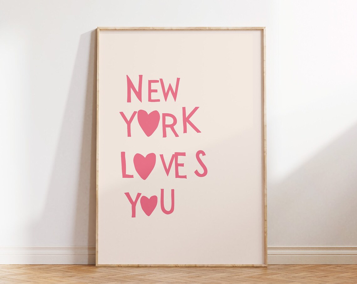 New York City Minimalist Heart Art Print