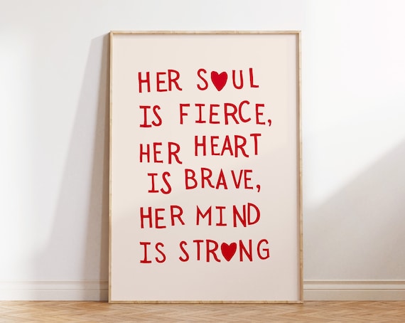 Heart Quote Living Room Wall Art Print